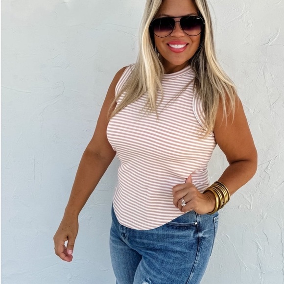 Bianca Ribbed Stripe Tank - 3 color options - Picture 3 of 9